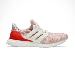 Adidas Ultraboost W Running Shoes Women’s 7.5 Cream Red Knit No Laces DB3209